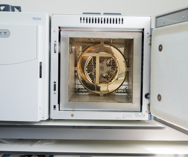 Inside a gas chromatograph